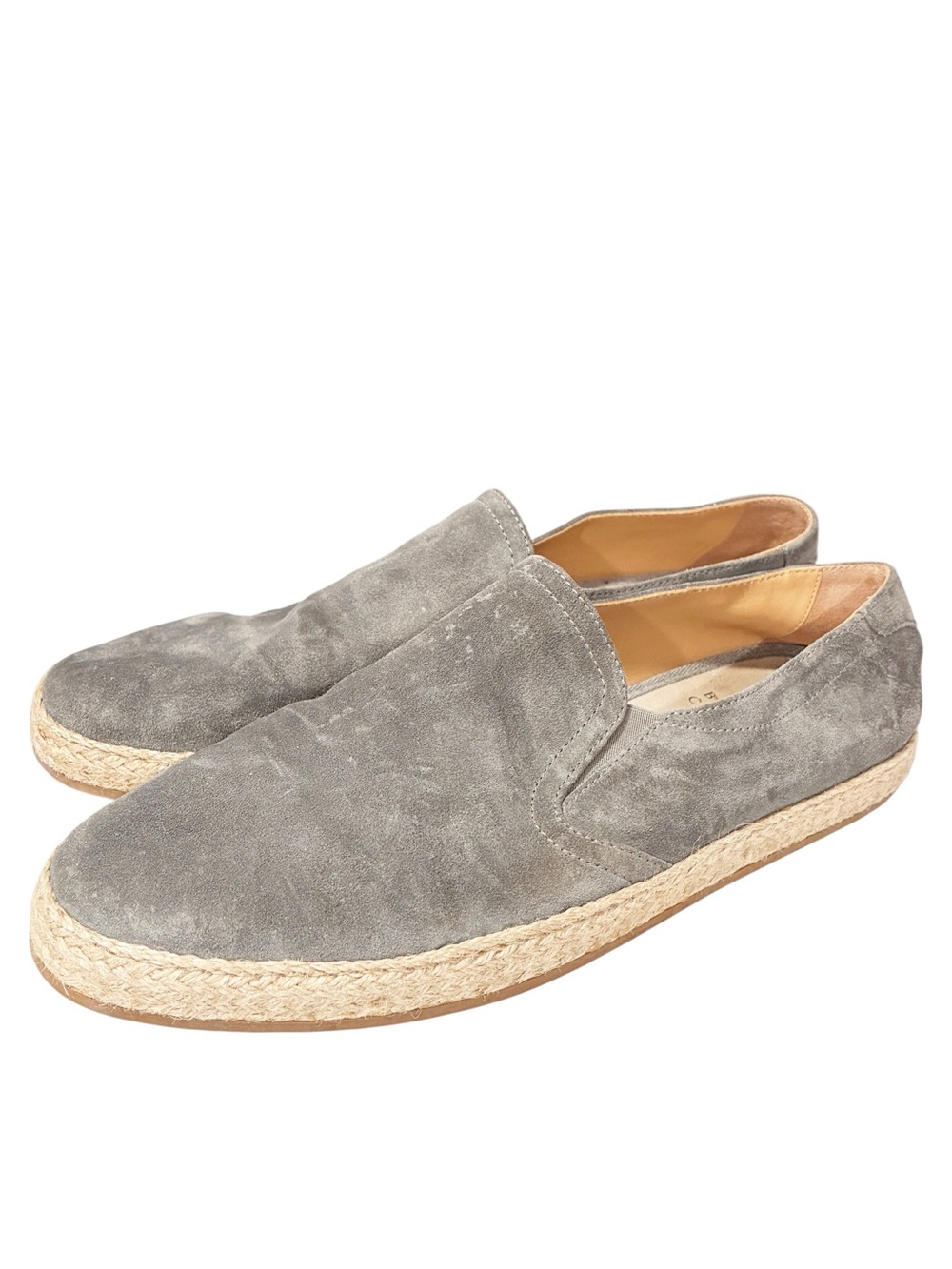BRUNELLO CUCINELLI Grey suede espadrilles Slip on Shoe Size 43